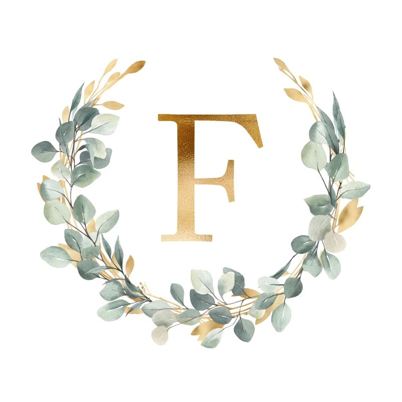 FMonogram Eucalyptus wreath
