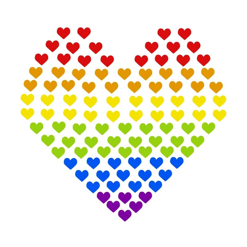 Pride rainbow heart - tiny hearts