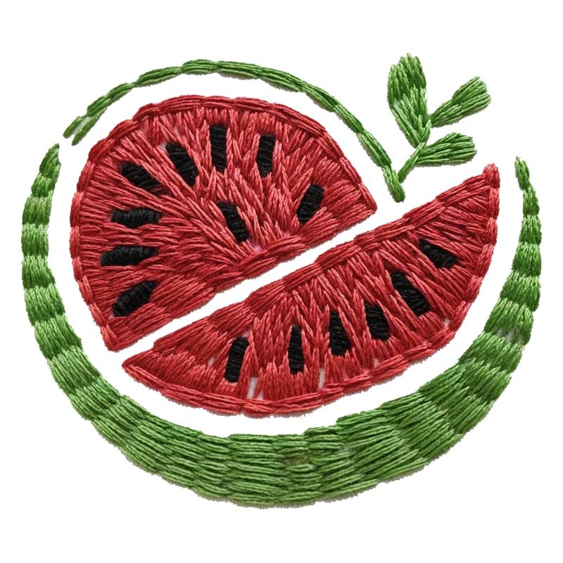 Pastèque brodée