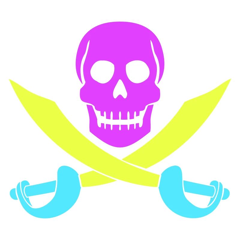 Crâne de pirate Sabre épées squelette crâne