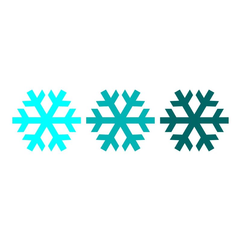 Three snowflakes