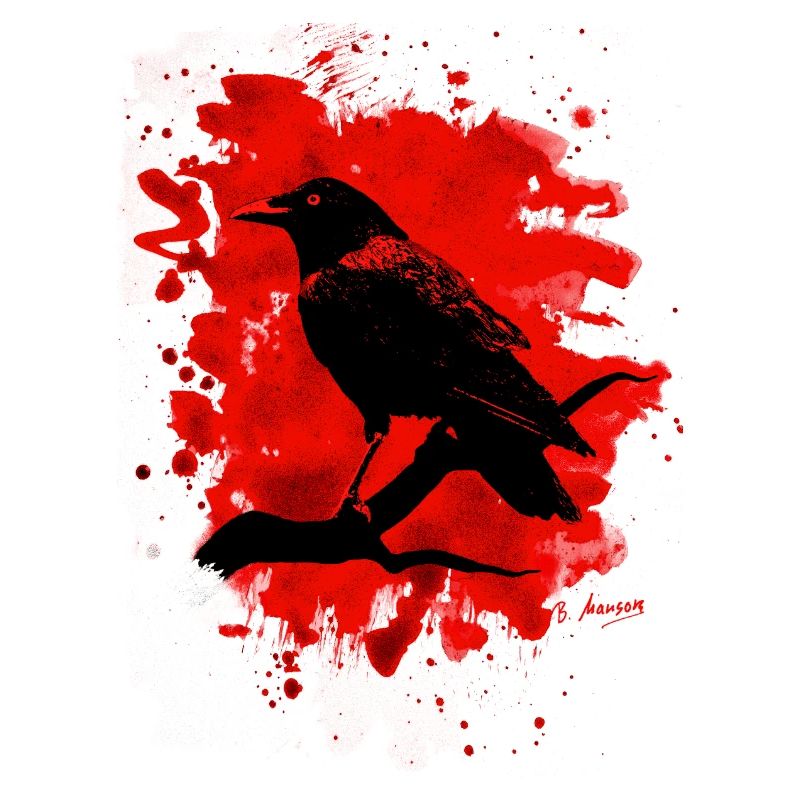Crow bleached red