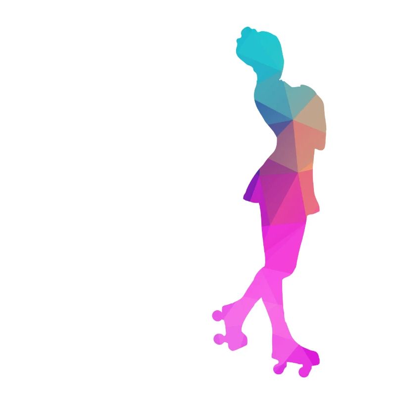 Roller Skating Roller Skate Pirouette Polygon Gift