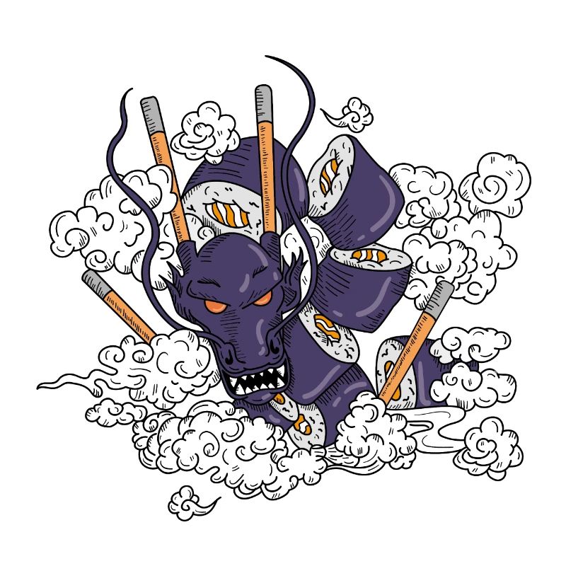 Conception de dragon de sushi
