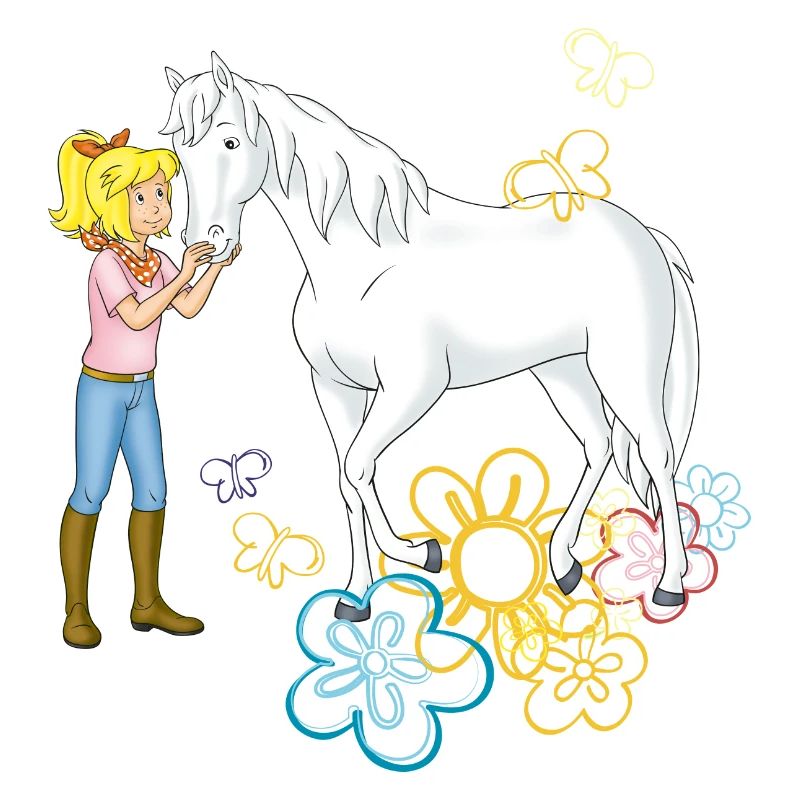 Bibi et Tina 'Sabrina avec Bibi dans une mer de fleurs'