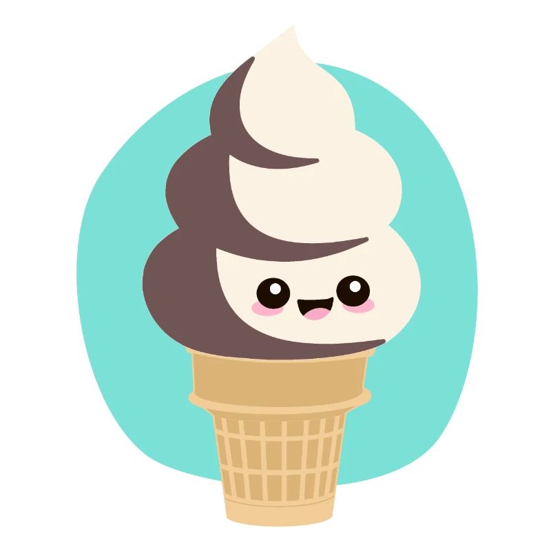 douce glace douce d’été Kawaii
