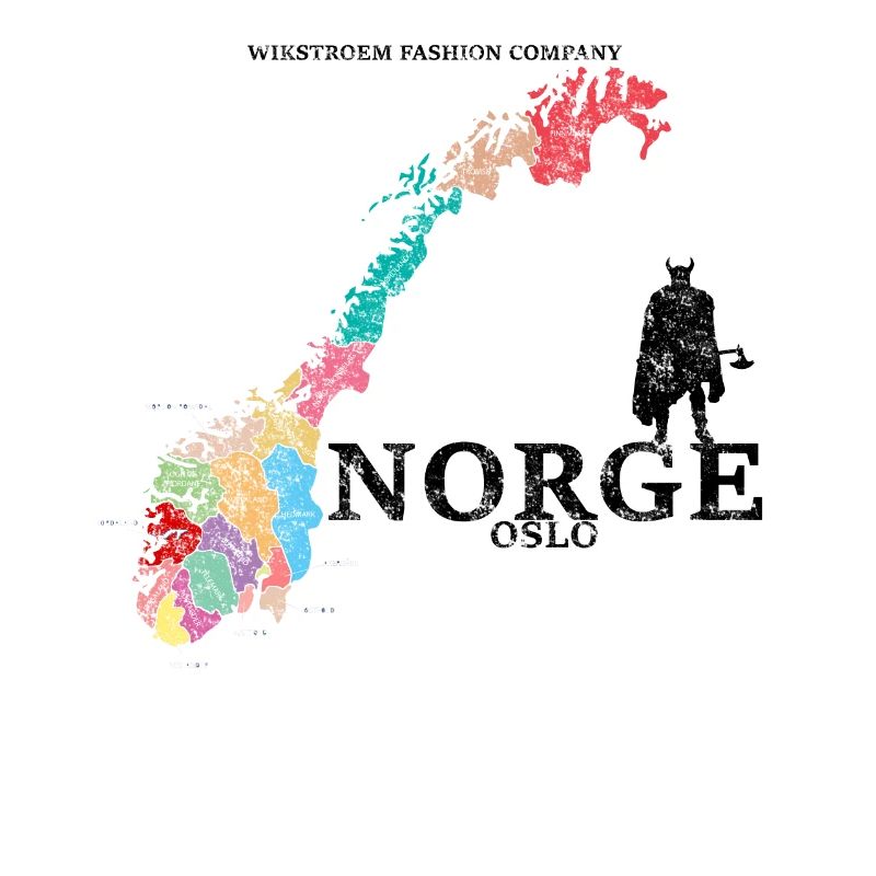 Wikstroem Norway Map Norge Oslo Vikings