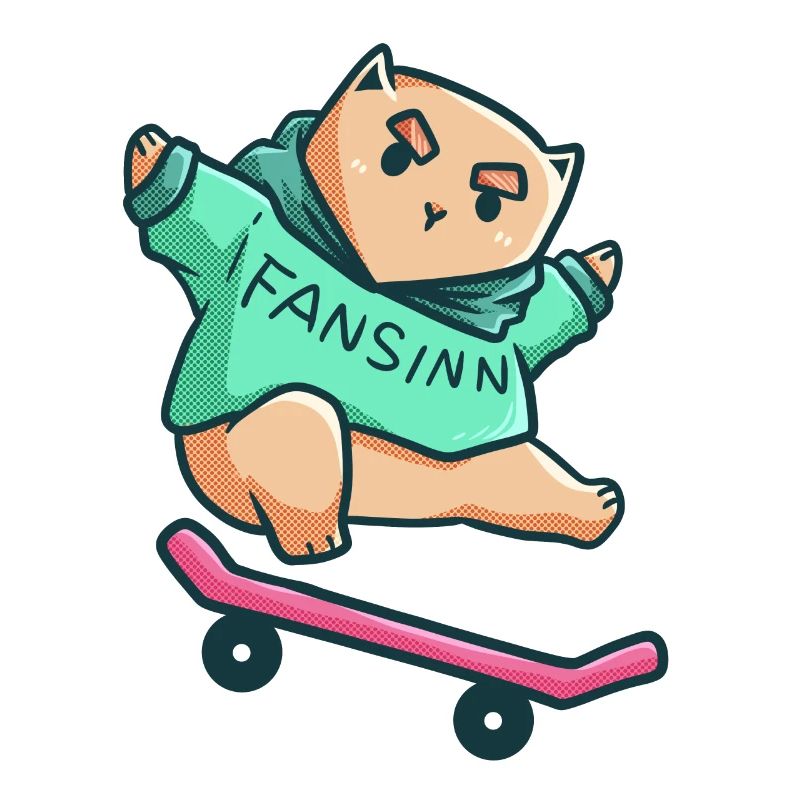 Cat Skateboard Tricks Halfpipe Pet Gift