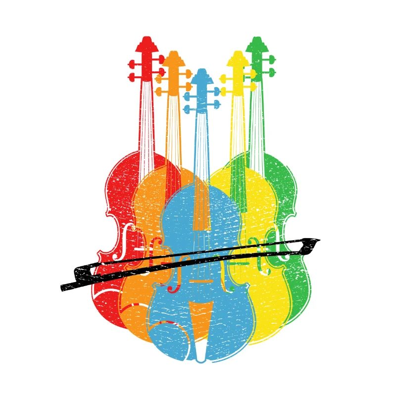 Violon violon violon joueur coloré
