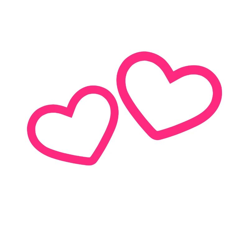 Zwei Herzchen Herz Rosa