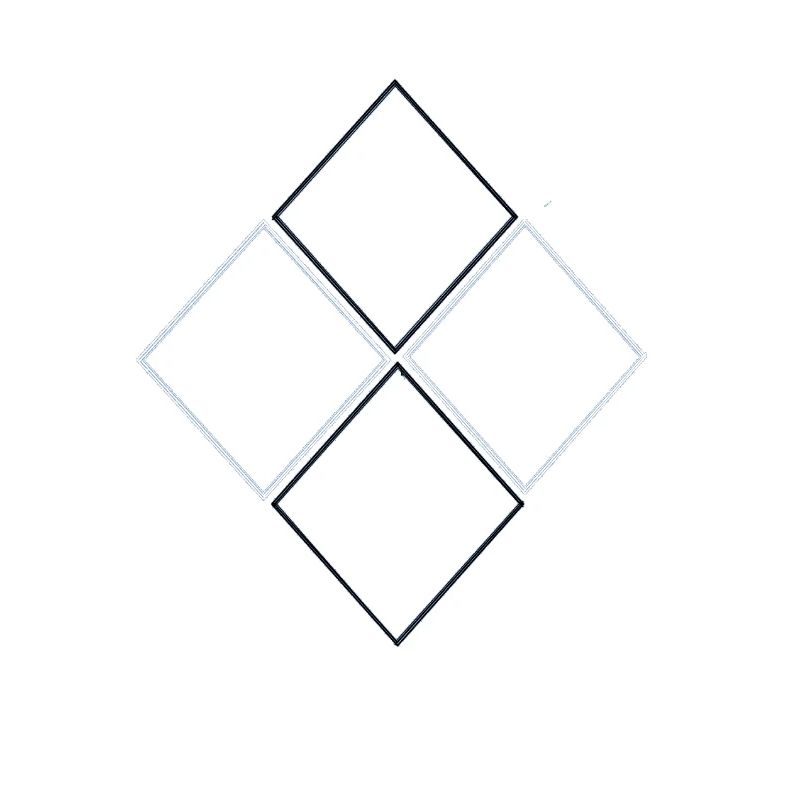 BLACK AND WHITE DIAMOND, geometric