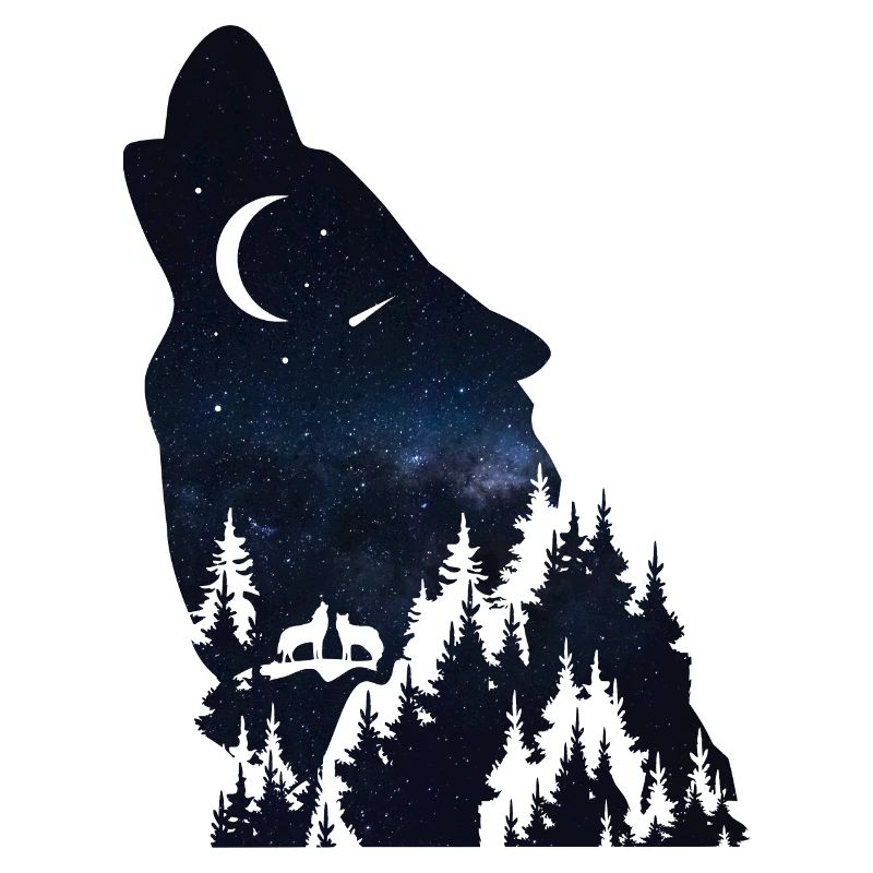 Silhouette de loup Galaxy