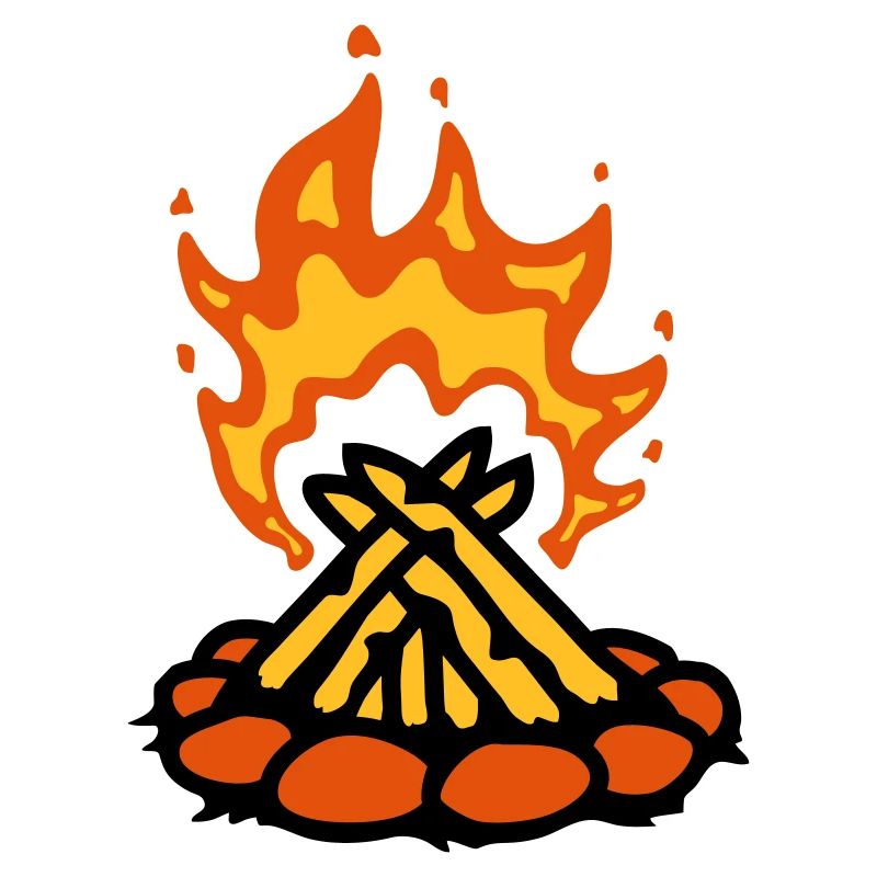 Fire primitive campfire camping