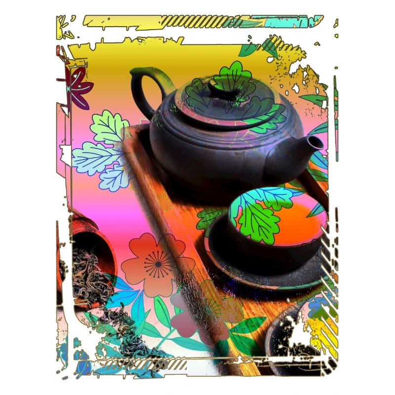 Japan Tea Ceremony Collage Art 99