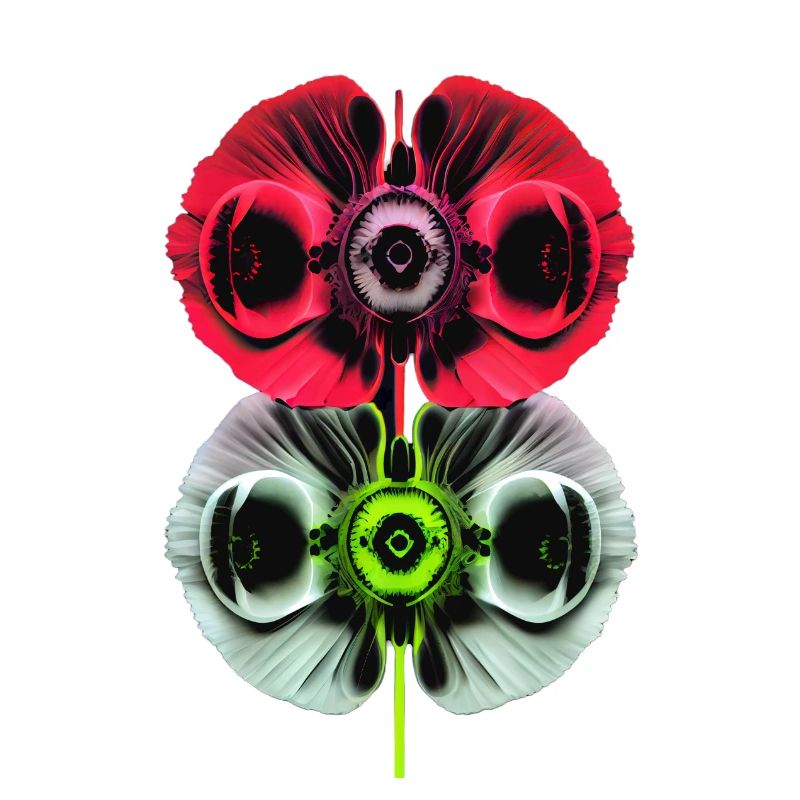 Psychedelische Mohnblüten