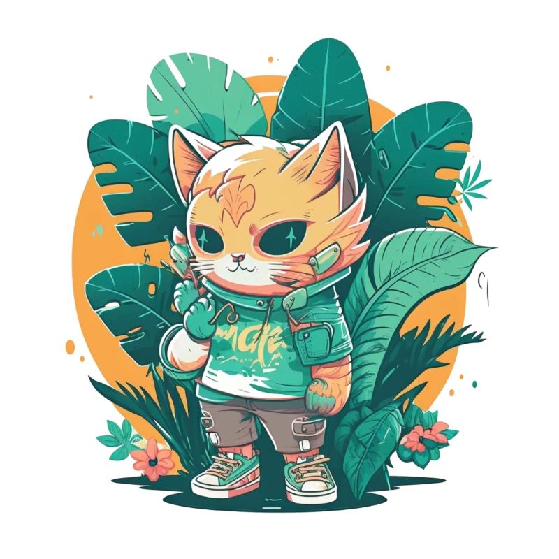 Mignon chat tropical 5