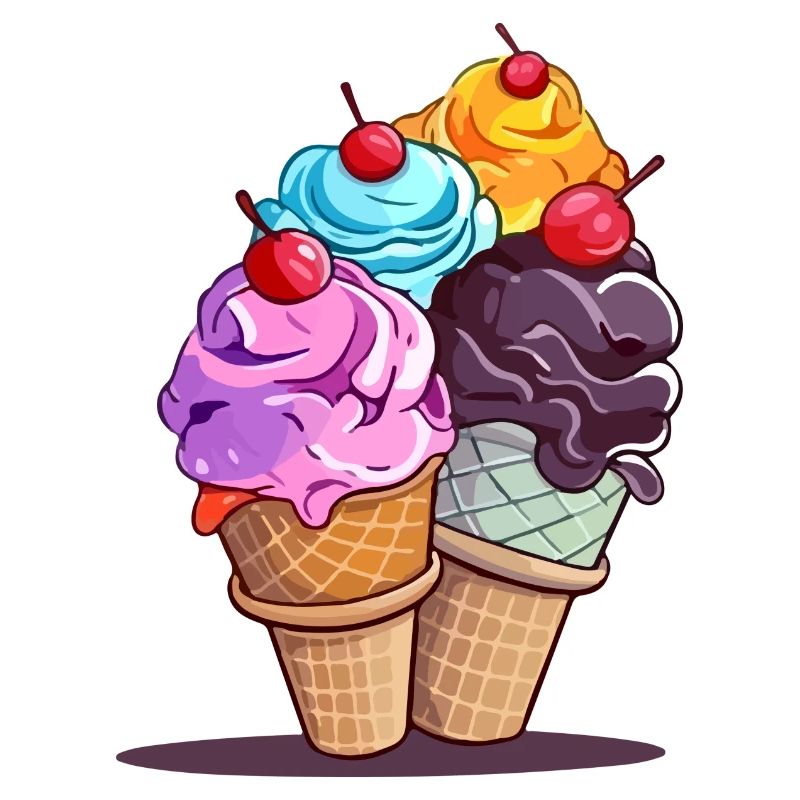 Les cornets de glace