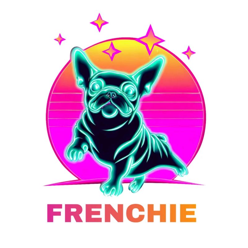 Bouledogue Français Couleur Style 80s