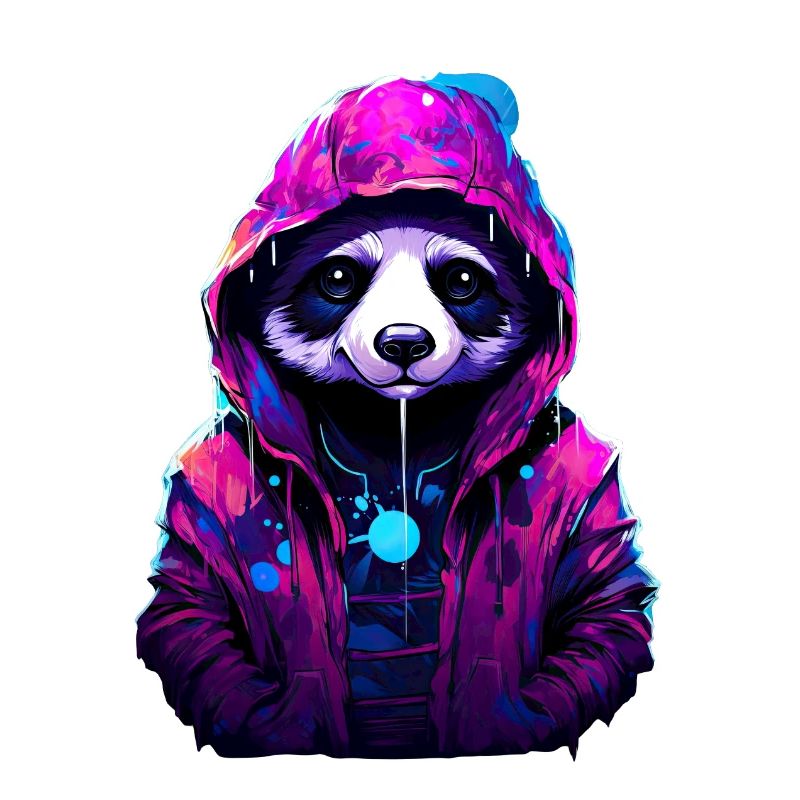 Panda à capuchon