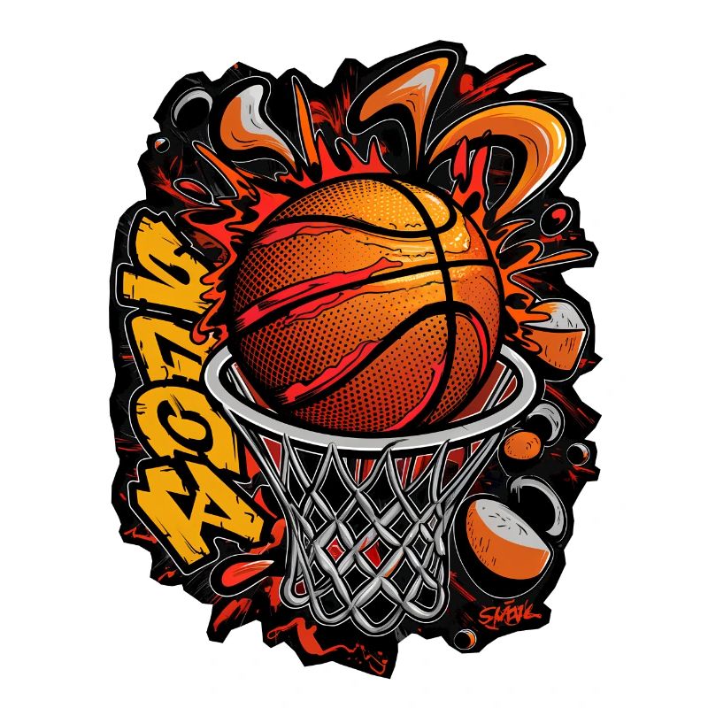 Graffiti de basket-ball dynamique