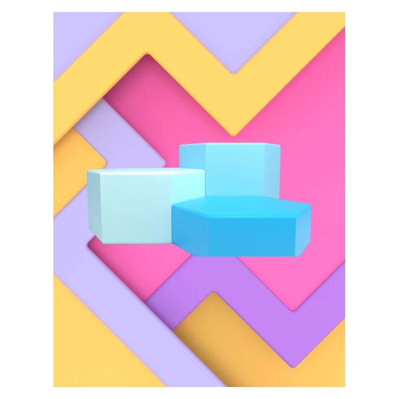 Pastellfarbenes geometrisches Pod-Design
