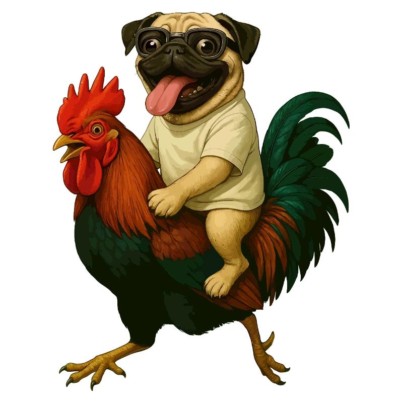 Mops beim Hahnritt