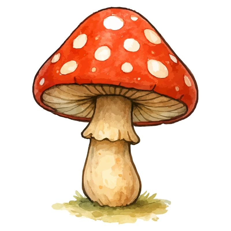 Illustration de champignon rouge
