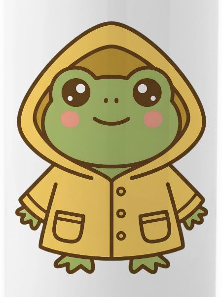 Frog with raincoat