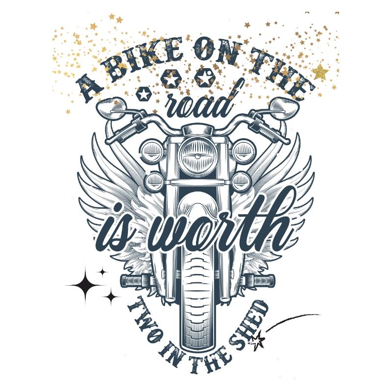 Winged motorcycle on the open road