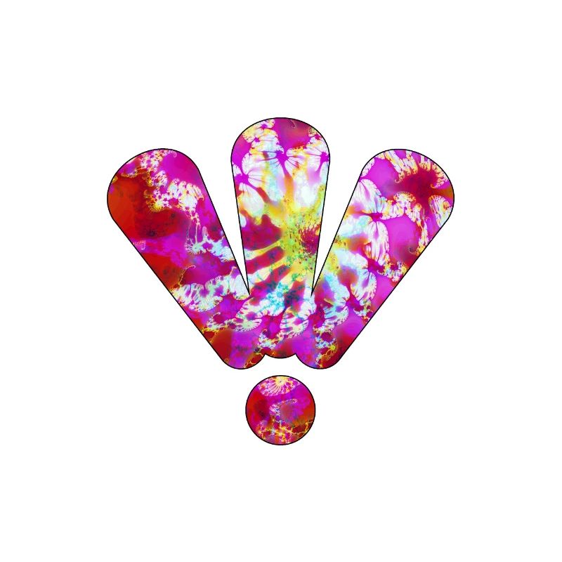 Three exclamation points purple