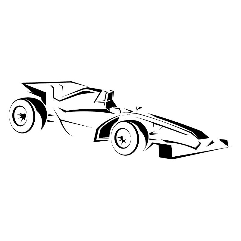 Dessin de lignes minimaliste de voitures de course