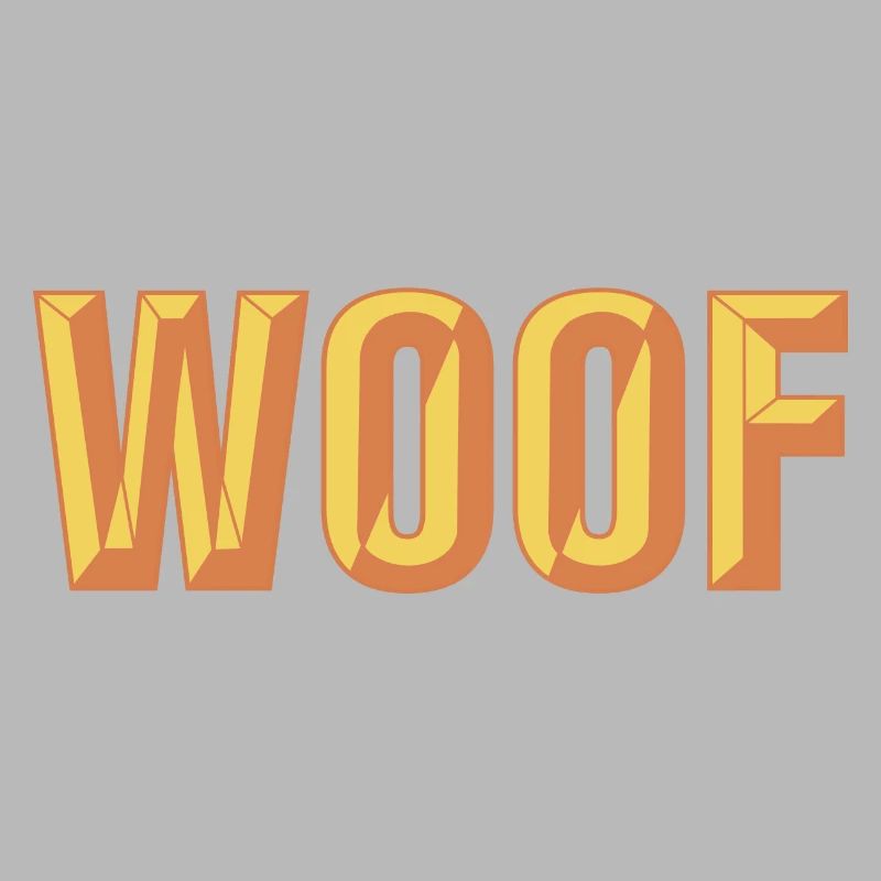 Conception de texte biseauté Woof