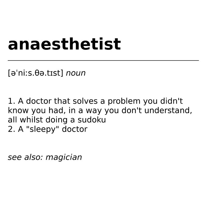 Anaesthetist - The problem solver