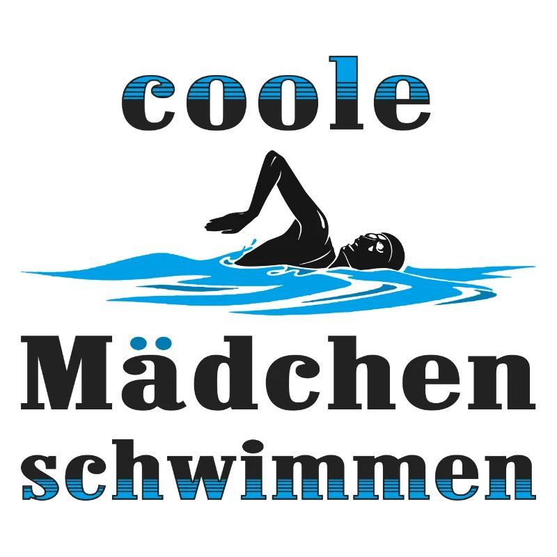 Coole Mädchen schwimmen