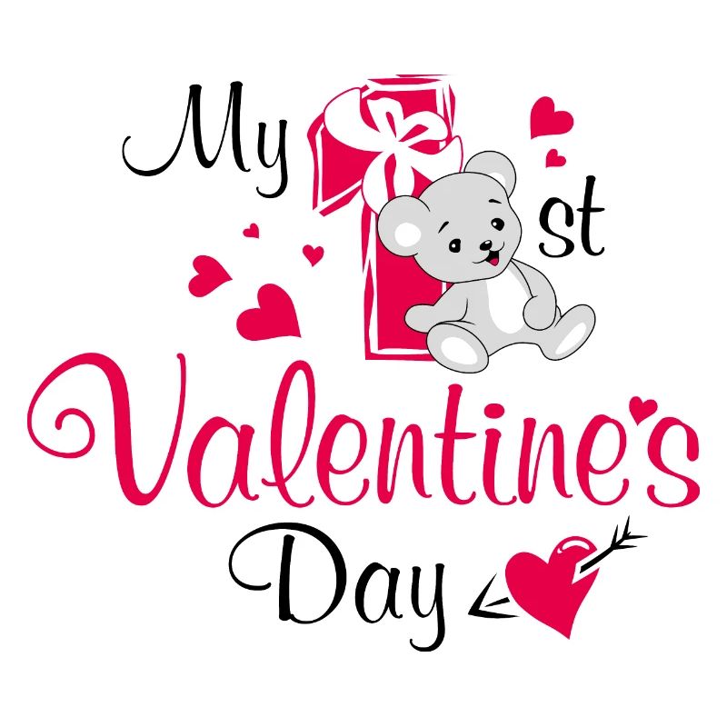 Ma première Saint-Valentin. Design mignon