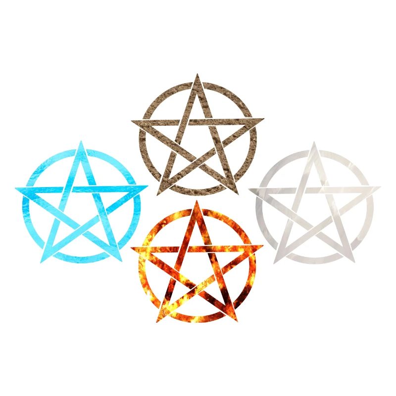 pentagram vier elemente