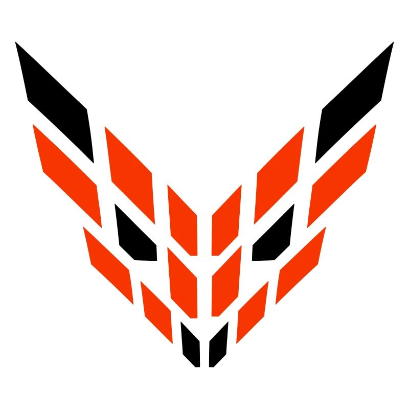 Renard roux Logo abstrait Cool Evil Eye