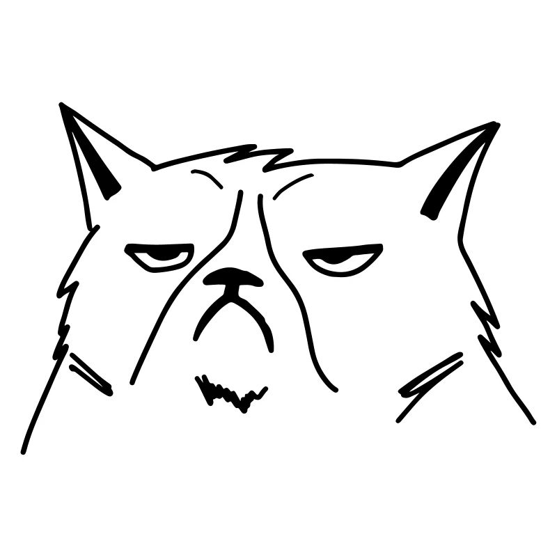 chat grincheux