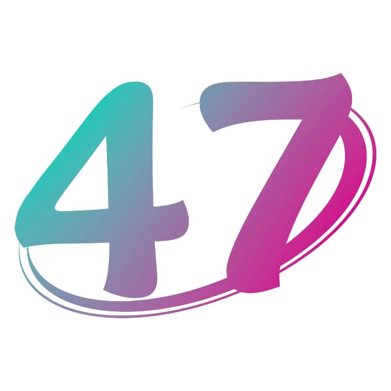 Numéro 47 multicolore