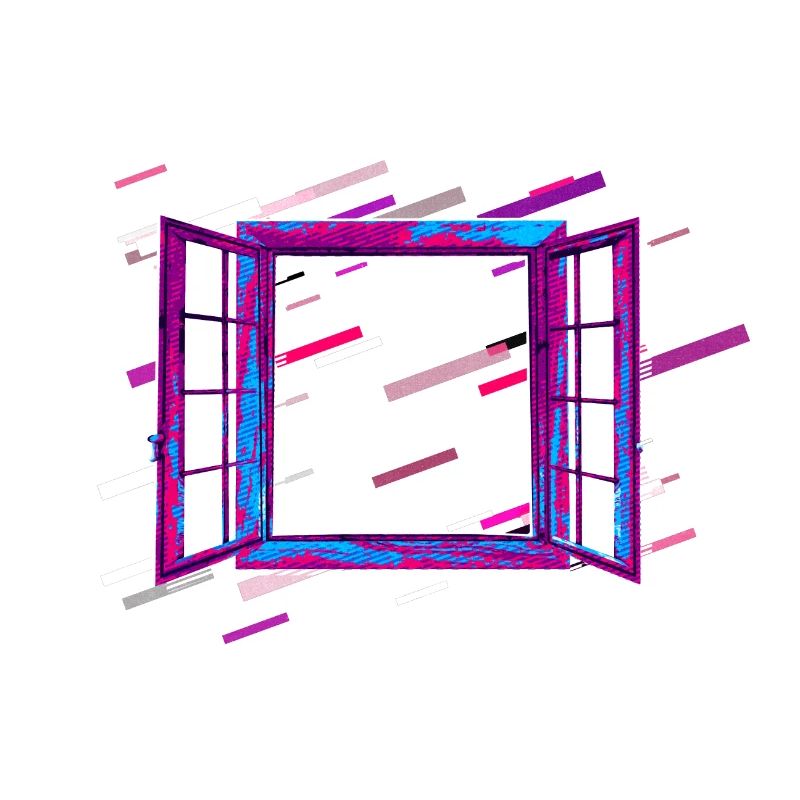 Window open 80s Retro Violet