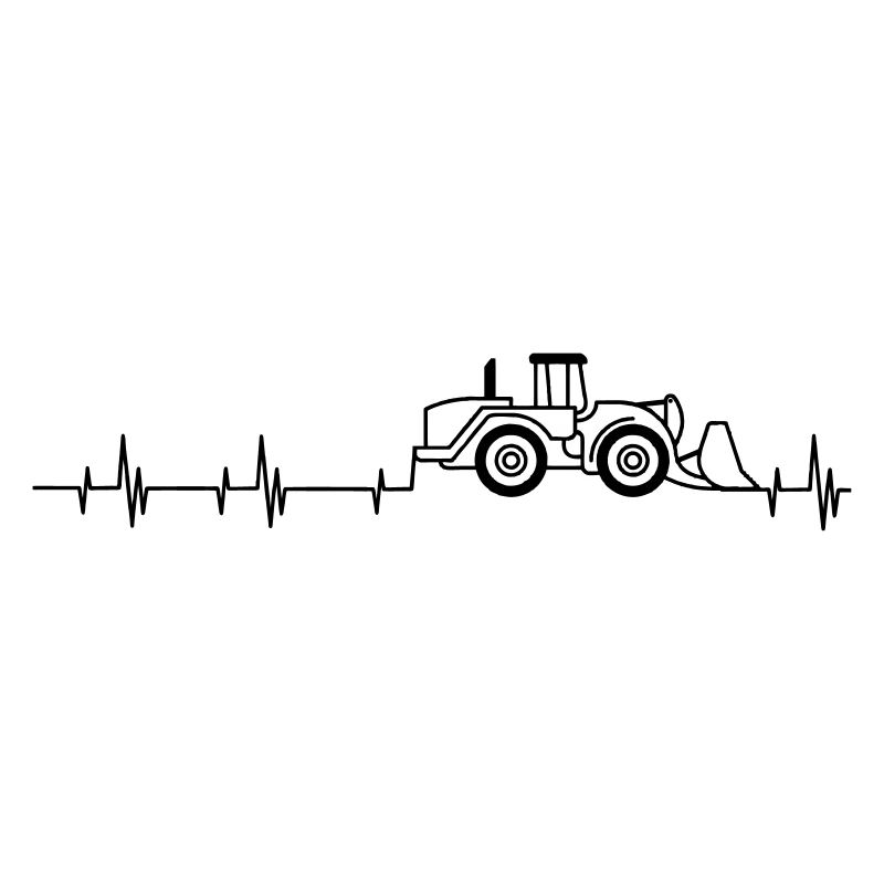 Wheel loader combined with heartbeat.