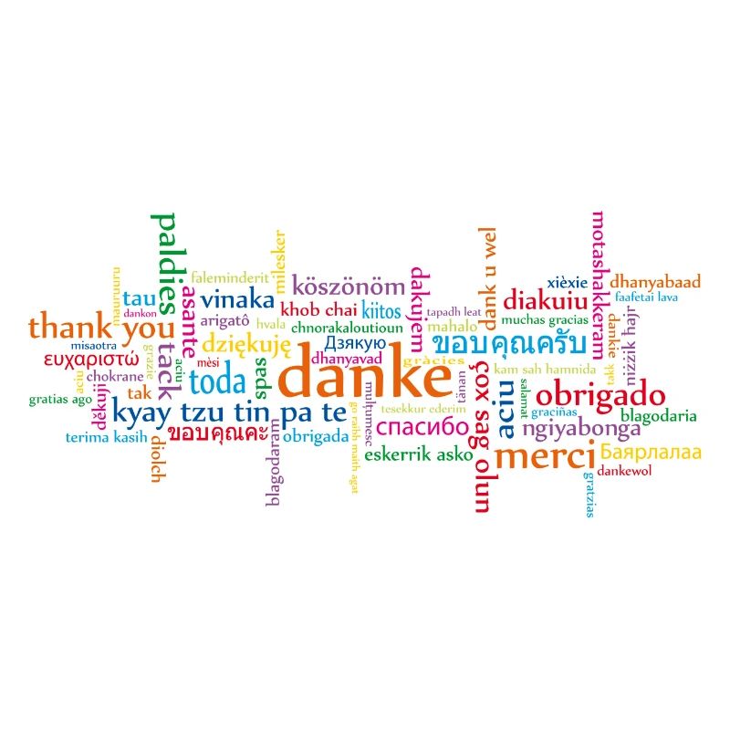 Danke in versch. Sprachen