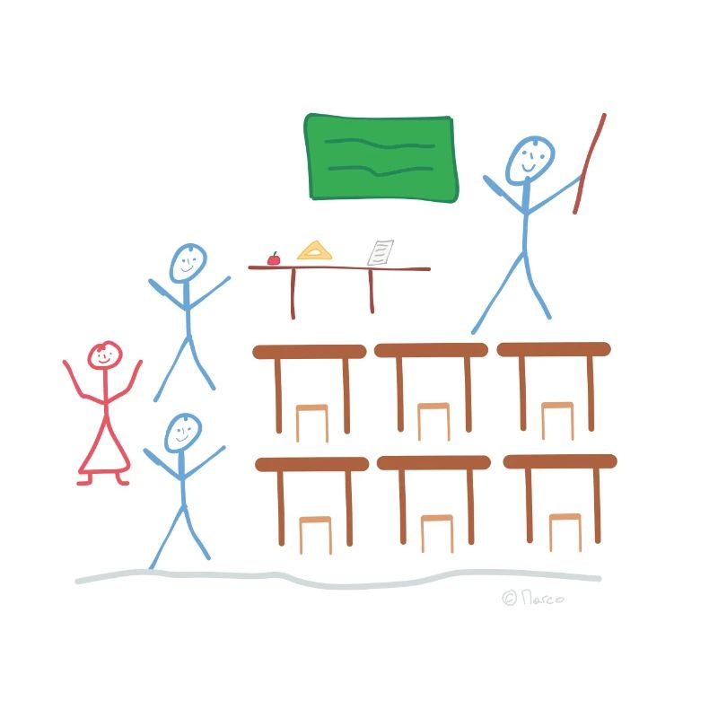 Stick Figure Class, école secondaire