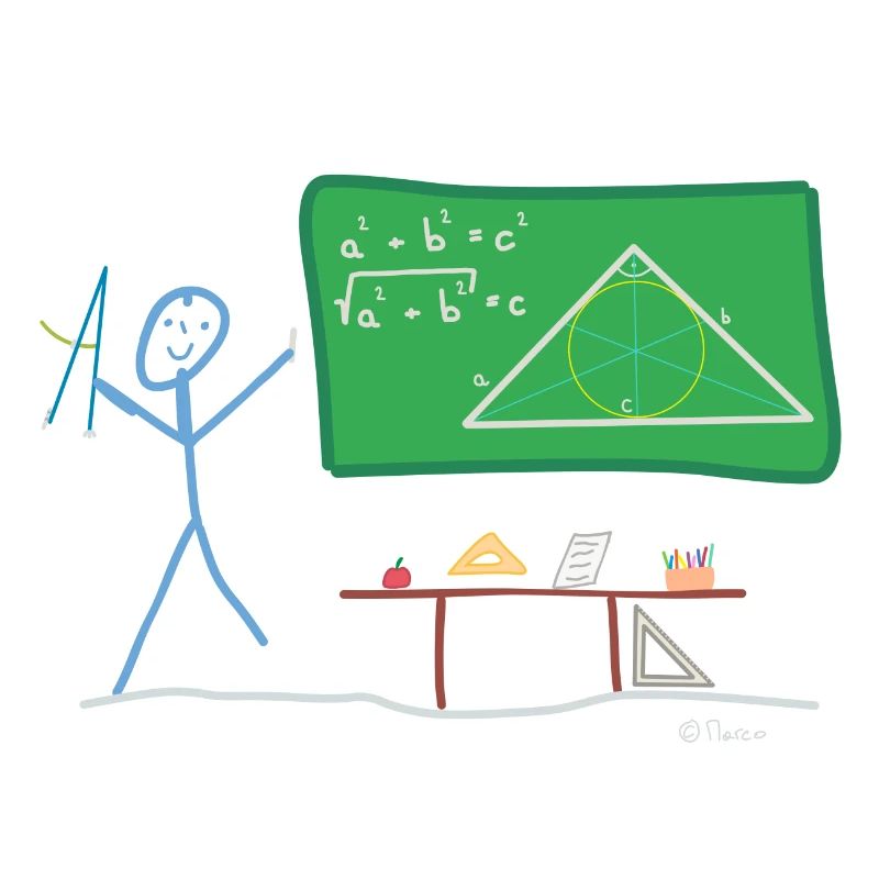 School stickman, geometry task math