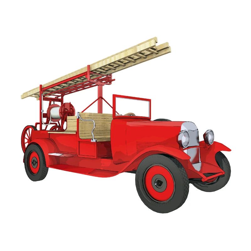 Retro fire engine, fire engine