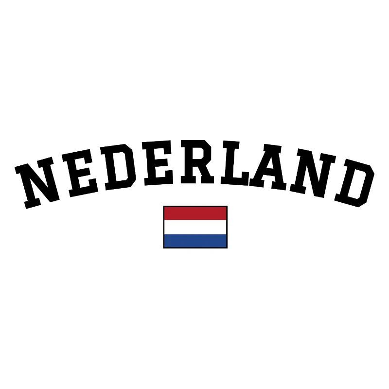 Netherlands Flag Design Black