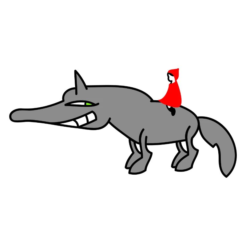 Wolf mit Rotkäppchen