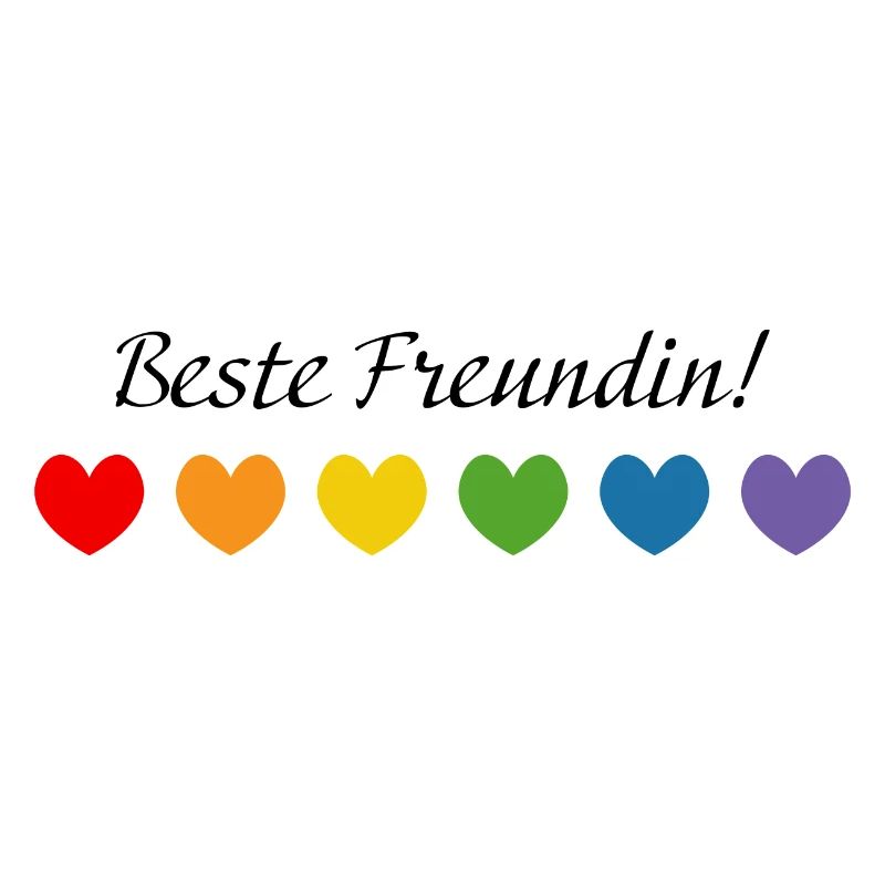 Regenbogenherzchen Beste Freundin