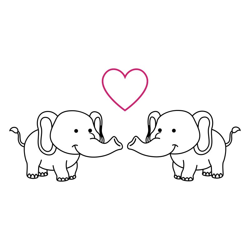 Éléphants amoureux