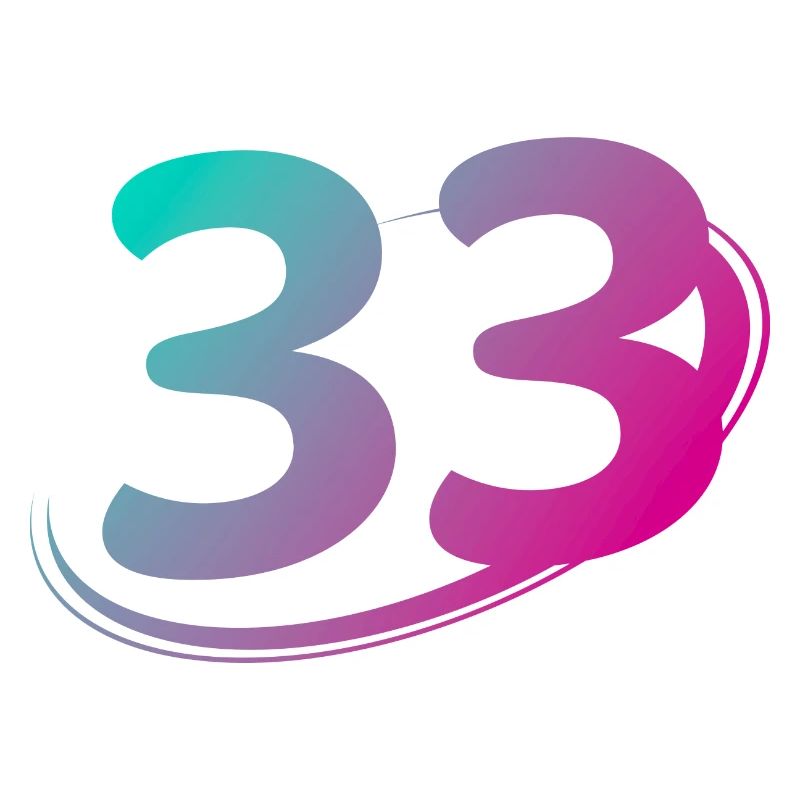 Nummer 33 mehrfarbig